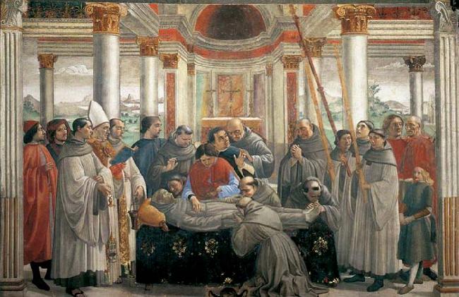 GHIRLANDAIO, Domenico Obsequies of St Francis Germany oil painting art